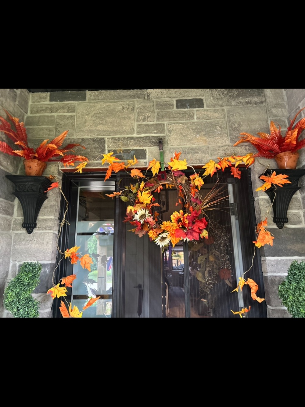 Autumn Harvest Door Wreath and garland bundle -